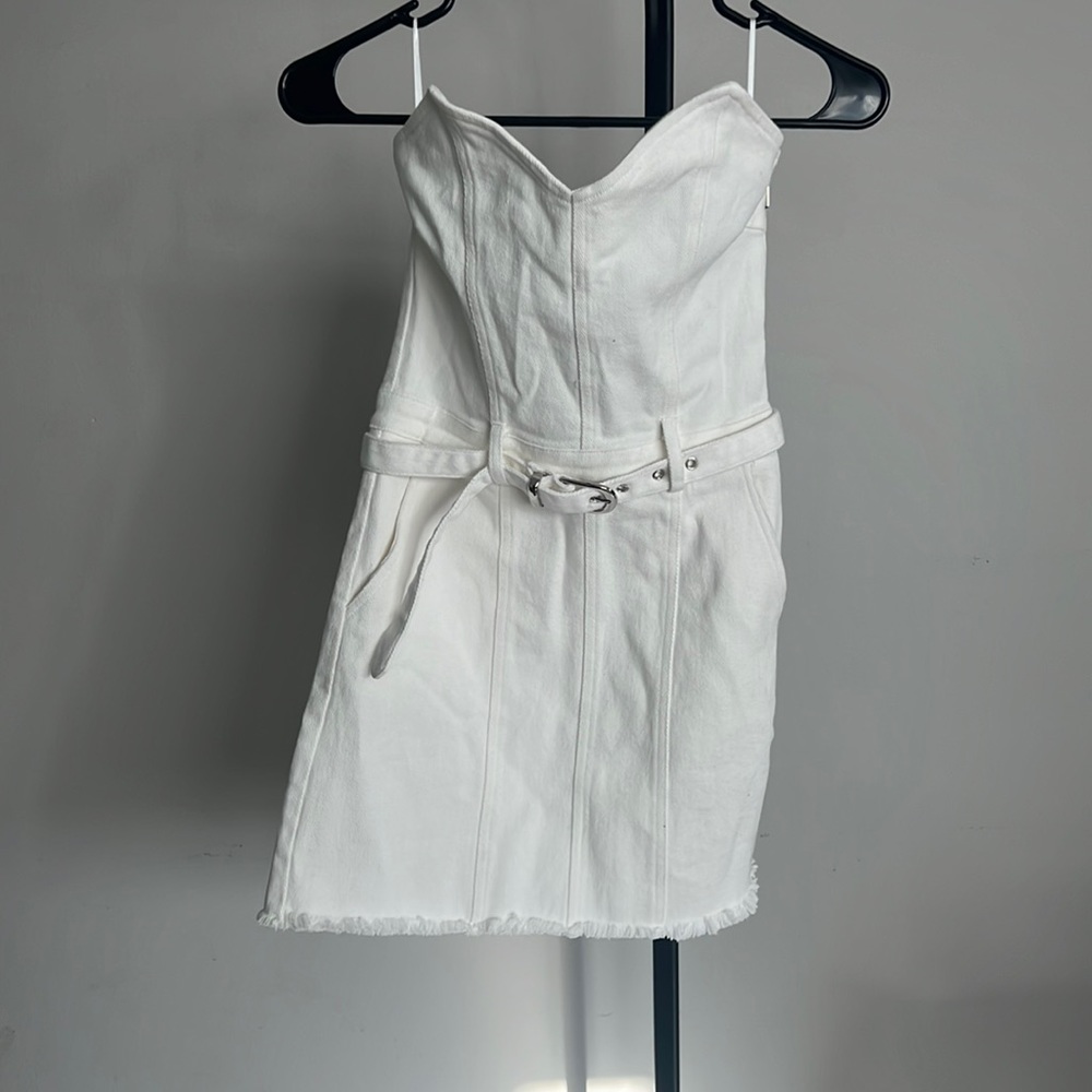 NWT white denim dress